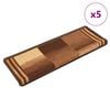vidaXL Trapmatten zelfklevend 5 st 65x21x4 cm bruin