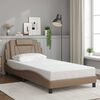 vidaXL Bedframe "Viana" zonder matras kunstleer cappuccinokleurig 100x200 cm