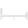 vidaXL Bedframe met hoofd- en voeteneinde metaal wit 90x200 cm