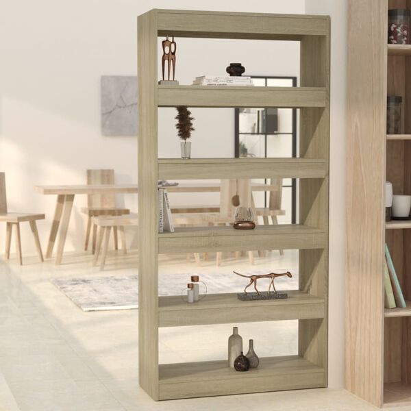 vidaXL Boekenkast/kamerscherm 80x30x166 cm bewerkt hout sonoma eiken