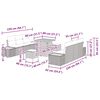 vidaXL Tuin Sofa Set met kussen 9 pcs Beige Poly riet