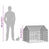 vidaXL Konijnenkooi Zilver 400 x 78 x 78 cm Gegalvaniseerd staal