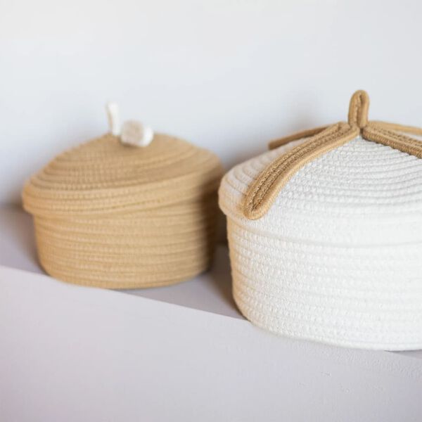 KidsDepot 2-delige Mandenset Bowie katoentouw natuurlijk