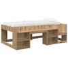 vidaXL Jeugd bedframe met opbergruimte Artisanaal eiken 90 x 190 cm