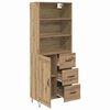 vidaXL Hoge kast met lade 2 pcs Artisan Eiken Bewerkt hout