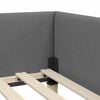 vidaXL Hoekbedframe met hoofdeinde Donkergrijs 90 x 190 cm Stof