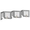 vidaXL Opvouwbaar hondenhek met standaards 6 pcs Grijs sonoma 362 cm