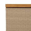 vidaXL Tuinbox 80x40x48 cm poly rattan en acaciahout beige