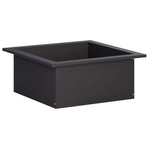 vidaXL Vuurkorfring Zwart 90 x 90 x 25 cm Staal
