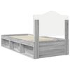 vidaXL Bedframe Grijs Sonoma 75 x 190 cm Massief grenenhout