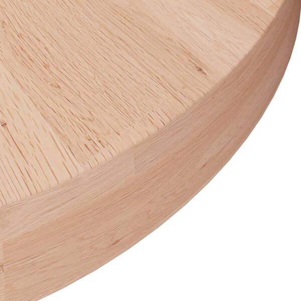 vidaXL Tafelblad rond &Oslash;50x4 cm onbehandeld massief eikenhout