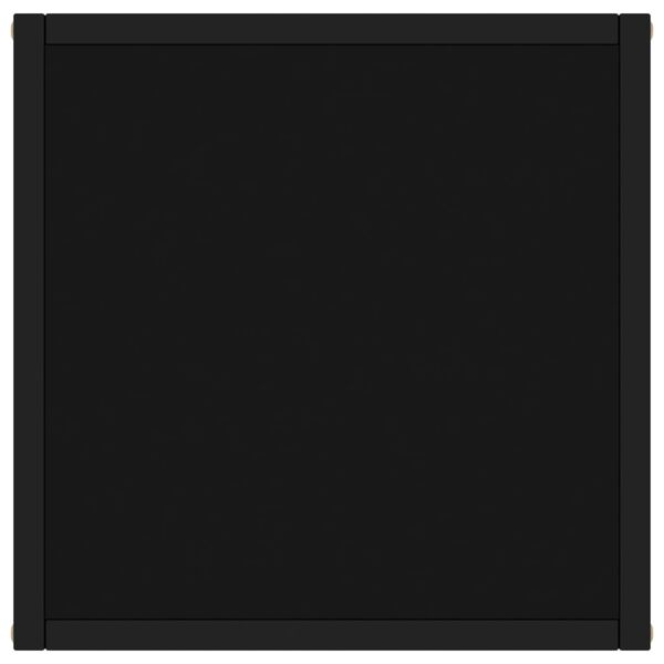 vidaXL Salontafel met zwart glas 40x40x50 cm zwart