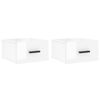 vidaXL Nachtkastjes 2 st wandgemonteerd 35x35x20 cm hoogglans wit