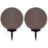 vidaXL Solarlampen 2 st LED rond 50 cm RGB