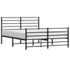 vidaXL Bedframe met hoofd- en voeteneinde metaal zwart 120x190 cm