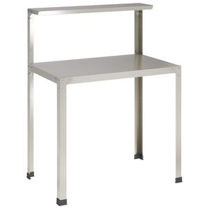 vidaXL Planttafel 100 x 50 x 104 cm Roestvrij staal zilver
