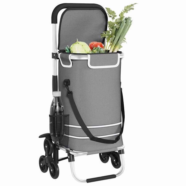 vidaXL Winkel trolley Grijs 47 x 39 x 100.5 cm Oxford stof