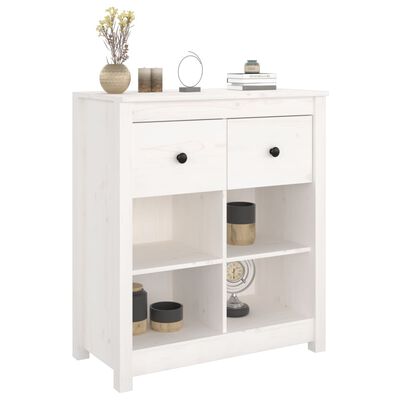 vidaXL Dressoir 70x35x80 cm massief grenenhout, kast, opbergkast, bijzetkast, wandkast, houten kast, opslagkast, kasten, wandkasten, opbergkasten