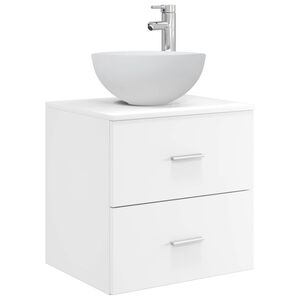 vidaXL Wandgemonteerde Wastafel Vanity Wit 49,5 x 35 x 63 cm