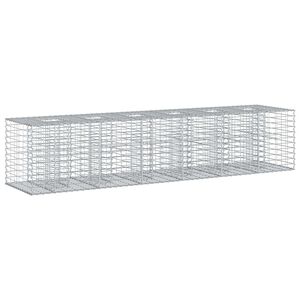 vidaXL Gabion Verhoogd Bed 2 st 260 x 60 x 55 cm Gegalvaniseerd staal