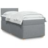 vidaXL Boxspring met matras stof lichtgrijs 100x200 cm