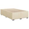 vidaXL Boxspring met matras stof cr&egrave;mekleurig 120x190 cm