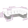 vidaXL Tuin Sofa Set met kussen met opslag 8 pcs Grijs Poly riet
