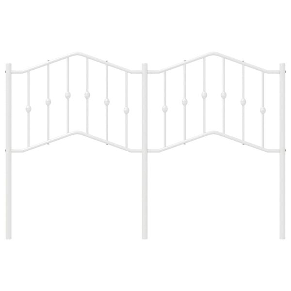 vidaXL Vervangend hoofdbord 150 cm metaal wit