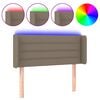 vidaXL Hoofdbord LED 83x16x78/88 cm stof taupe