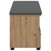 vidaXL Halbank met kussen met lade Artisan Eiken 100 x 38 x 46 cm