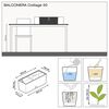 LECHUZA Plantenbak BALCONERA Cottage 50 ALL-IN-ONE mokkakleurig