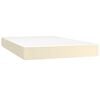vidaXL Pocketveringmatras medium 120x200x20 cm kunstleer cr&egrave;mekleurig