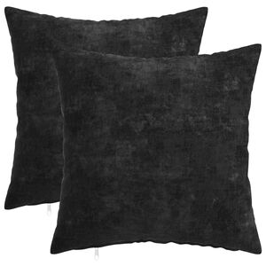vidaXL Kussensloop 2 st HEERLEN Antraciet 30 x 30 cm Chenille Stof