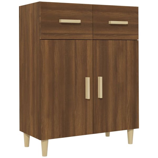 vidaXL Dressoir 69,5x34x89 cm bewerkt hout bruin eikenkleur