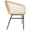 vidaXL Tuinstoelen 2 st met kussens poly rattan bruin