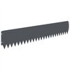 vidaXL Gazonrand 30 pcs 103 x 20 cm Staal Antracietkleurig
