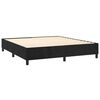 vidaXL Boxspring met matras fluweel zwart 140x200 cm