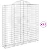 vidaXL Schanskorven 12 st gewelfd 200x30x200/220 cm ijzer
