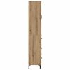 vidaXL Highboard Artisan Eiken 69,5 x 34 x 180 cm Bewerkt hout