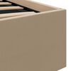 vidaXL Bedframe met opslag en LED kunstleer cappuccino 140x200 cm