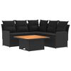 vidaXL Meubelsets 4 st Zwart PE Rattan