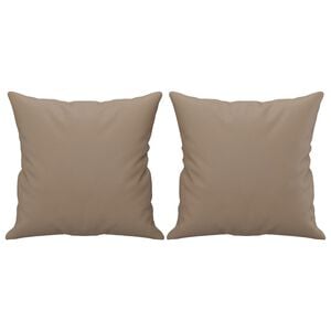 vidaXL Sierkussens 2 st 40x40 cm kunstleer cappuccino