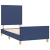 vidaXL Bedframe zonder matras 90x200 cm stof blauw
