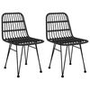 vidaXL Tuinstoelen 2 st 48x62 84 cm PE rattan zwart