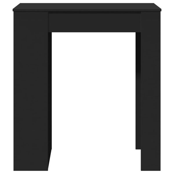 vidaXL Bartafel met rekken 95x47x103,5 cm bewerkt hout zwart