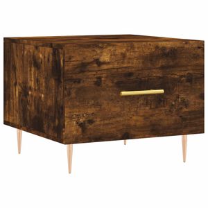 vidaXL Salontafel 50x50x40 cm bewerkt hout gerookt eikenkleurig