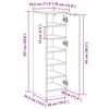 vidaXL Schoenenkast 30x35x100 cm bewerkt hout zwart