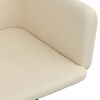 vidaXL Eetkamerstoelen draaibaar 2 st fluweel cr&egrave;mekleurig