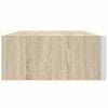vidaXL Wandladekast eiken en wit 40x23,5x10 cm MDF