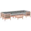 vidaXL 8-delige Loungeset met kussens massief douglas vurenhout